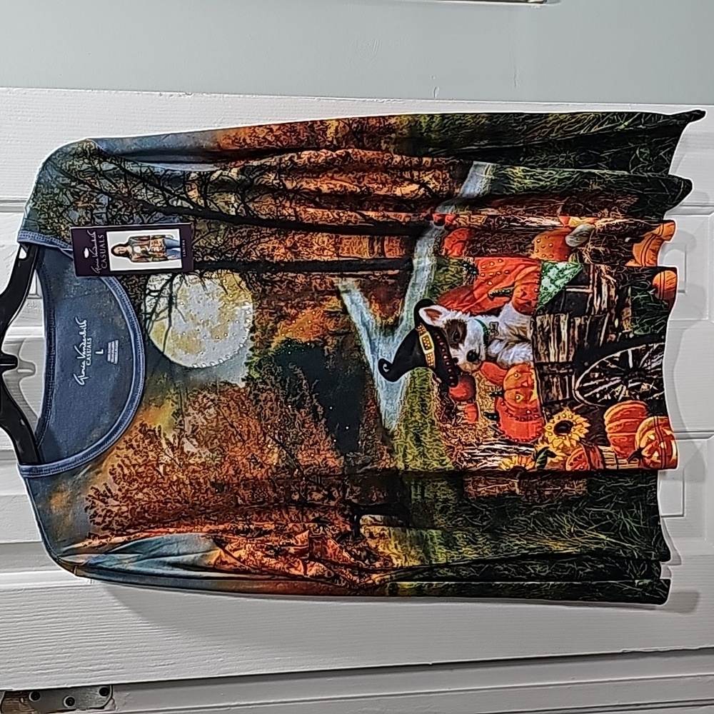 Gloria Vanderbilt Halloween Shirt Size L